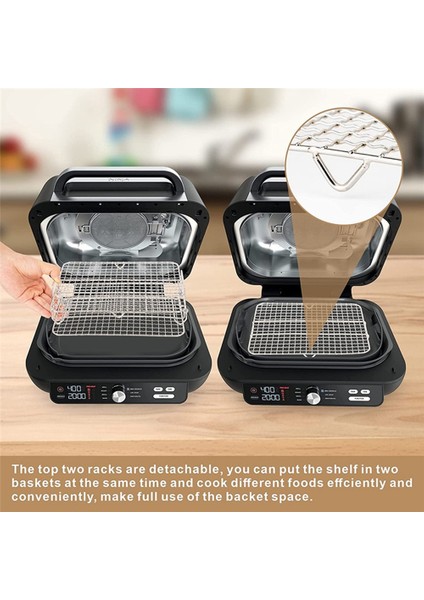 Ninja Foodi Grill Xl Air Fryer Çok Katmanlı 3 Yığılabilir Kurutma Rafı Tost Rafı Air Fryer Parçaları Için Hava Fritöz Rafı (Yurt Dışından) indirimleri