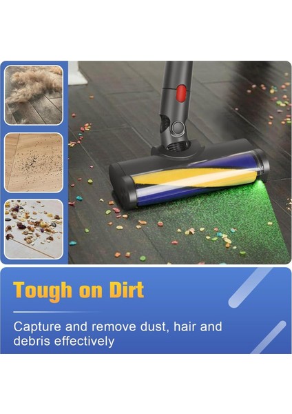 Dyson V7 V8 V10 V11 Elektrikli Süpürge Başlıkları Için LED Yumuşak Silindir Temizleme Başlığı Sert Zeminler Için Gizli Toz ve Kirleri Aydınlatır (Yurt Dışından) indirimleri
