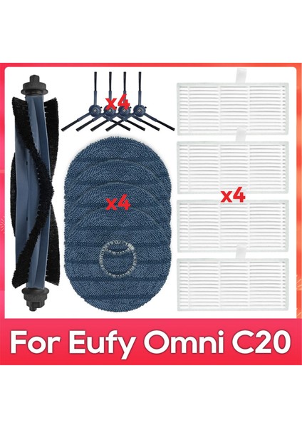 Eufy Omni C20 Robot Süpürge Yedek Parçaları Ana Yan Fırça Filtre Paspas Bezi Aksesuarları (Yurt Dışından)