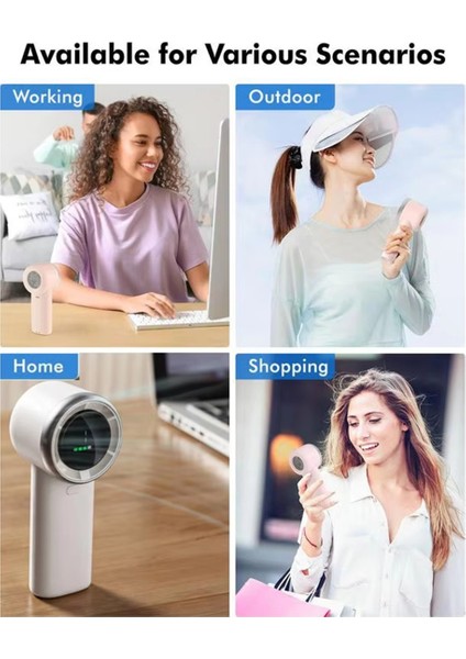 Giyilebilir Fan 5 Hızlı Yüksek Hızlı, Ekran Üstü Göstergeli USB Şarj Edilebilir, Iç ve Dış Mekan Kullanımı Için Kompakt Tasarım A (Yurt Dışından) modelleri