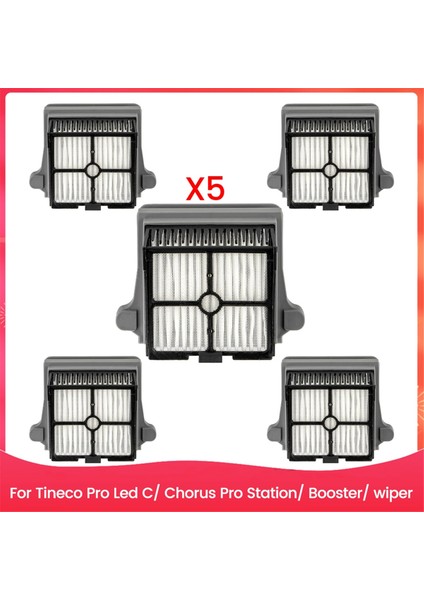 5 Adet Filtre Tineco Pro LED C Chorus Pro Station Booster Silecek Zemin Fırçalama Aksesuarları Yedek Parçaları Için Uygun (Yurt Dışından)
