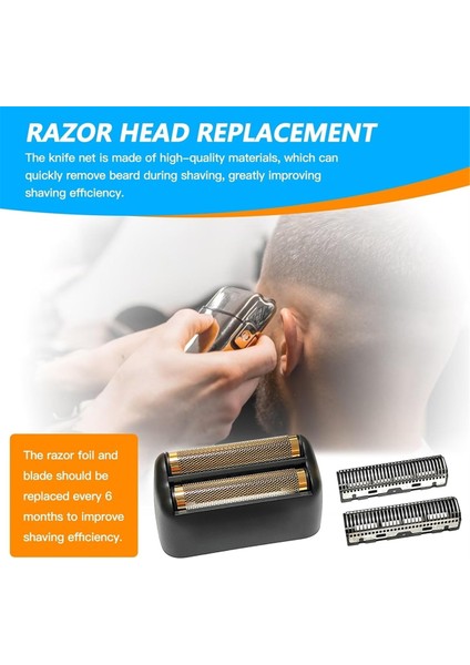 Babyliss Pro FXRF2G Tıraş Makinesi Erkek Düzeltici Bıçağı Net Gümüş Için Yedek Tıraş Makinesi Folyosu Çift Folyo Başlığı (Yurt Dışından)