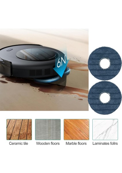 Eufy Omni C20 Robot Süpürge Parçaları Yıkanabilir Paspas Bezi Paspas Pedi Için 8 Adet Yedek Paspas Pedi (Yurt Dışından)