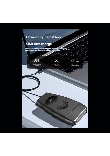 USB Şarjlı Saç Kesme Makinesi Elektrikli Saç Kesme Su Geçirmez Kel Tıraş Makinesi (Yurt Dışından) fiyatları