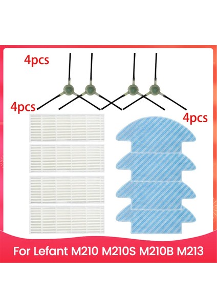 Lefant M210 M210S M210B M213 Robot Süpürge Parçaları Aksesuarları Için Hepa Filtre Yan Fırçası Okp K3 (Yurt Dışından)