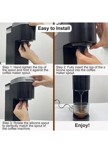 Keurig K-Mini Kahve Makinesi Için Kahve Makinesi Sıçrama Koruyucusu, Kahve Makinesi Sıçrama Önleyici Başlık, Tezgahları Temiz Tutun Siyah (Yurt Dışından) indirimleri