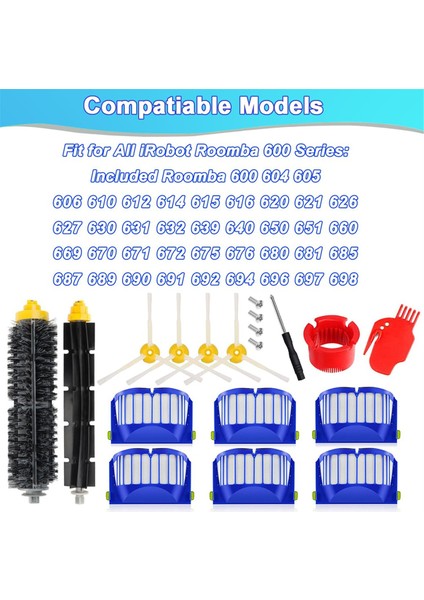 Irobot Roomba 600 671 664 615 690 691 694 Için Yedek Parçalar, Irobot Roomba 600 Serisi Için Aksesuarlar (Yurt Dışından) fiyatları