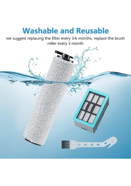 3831 Elektrikli Süpürge Fırça Rulosu + Bissell Crosswave HF2/3845N/3831 Zemin Fırçası Için Filtre Yedek Parçaları (Yurt Dışından) fırsatları
