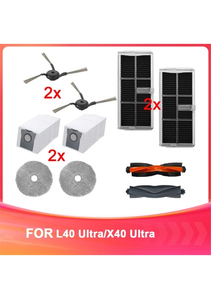 Dreame L40 ULTRA/X40 Ultra Robot Süpürge Aksesuarları Bez Toz Torbası Hepa Filtre (Yurt Dışından)