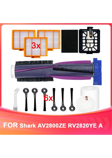 Shark AV2800ZE RV2820YE AV2810YS RV2820ZE Elektrikli Süpürge Fırça Filtreleri Köpük Filtresi Için Yedek Aksesuarlar (Yurt Dışından)