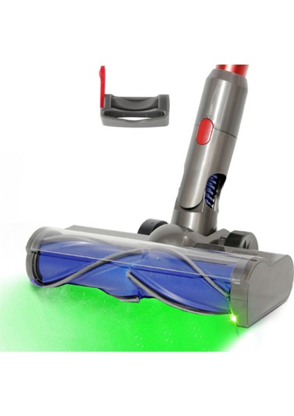 Dyson V7 V8 V10 V11 V15 Elektrikli Süpürge Için Sert Zemin Aparatı LED Işıklı V Şeklinde Turbo Kıl Fırça Temizleme Başlığı (Yurt Dışından)