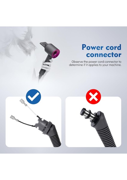 Dyson HS01/HS05 Saç Şekillendirici Saç Çubuğu Için Yedek Saç Kurutma Makinesi Kablosu Güç Kablosu Ac Şarj Kablosu Ab Fişi (Yurt Dışından) modelleri
