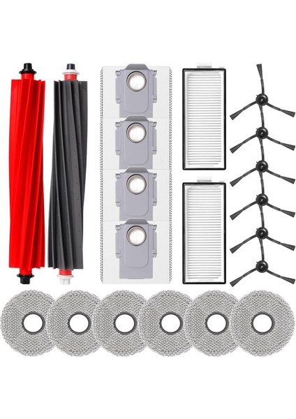 Roborock Q Revo Master Robot Süpürge Ana Yan Fırça Hepa Filtre Paspas Bezi Toz Torbaları Yedek Parçaları (Yurt Dışından)