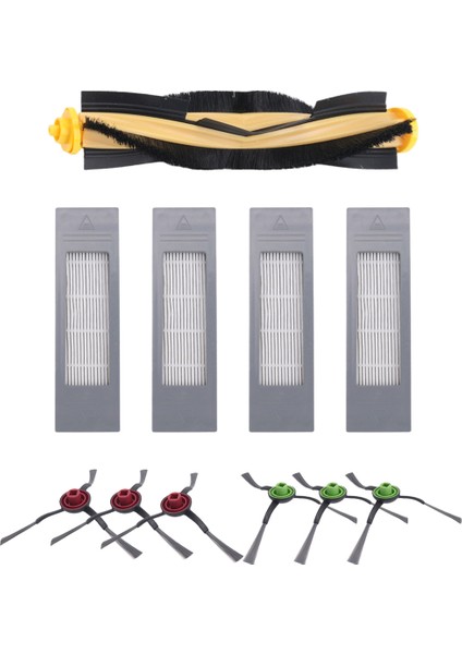 Ecovacs Deebot N8 T8 Aksesuarları 1 Ana Fırça 4 Filtre 6 Yan Fırça T8 N8 Ozmo 950 920 Yedek (Yurt Dışından)