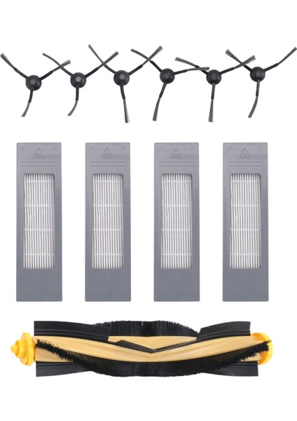 Ecovacs Deebot N8 T8 Aksesuarları 1 Ana Fırça 4 Filtre 6 Yan Fırça T8 N8 Ozmo 950 920 Yedek (Yurt Dışından) modelleri