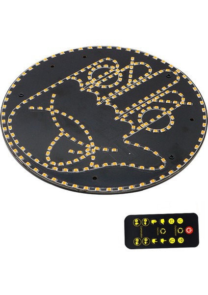 Road Mate El, 4 Emoji ve 4 Jest Parmak Titreşimli Araba El Lambası Uzaktan Kumandalı, Araba Için Komik Yol Öfkesi LED Işareti (Yurt Dışından)