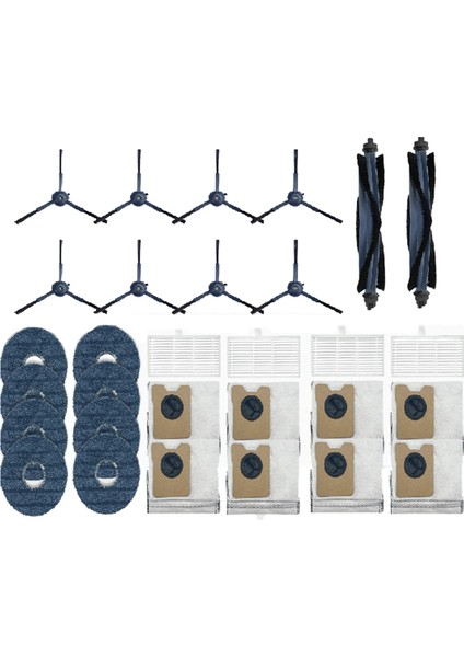 Eufy Omni C20 Süpürme Robotu Aksesuarları Temizleyici Parçaları Yedek Ana Yan Fırça Paspas Filtre Seti Toz Torbası Için 28 Adet (Yurt Dışından) fiyatları