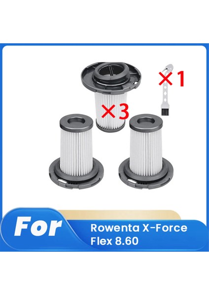 Rowenta X-Force Flex 8.60 Kablosuz Elektrikli Süpürge Aksesuarları Için Temizleme Fırçalı 3 Adet ZR009005 Hepa Filtre (Yurt Dışından)