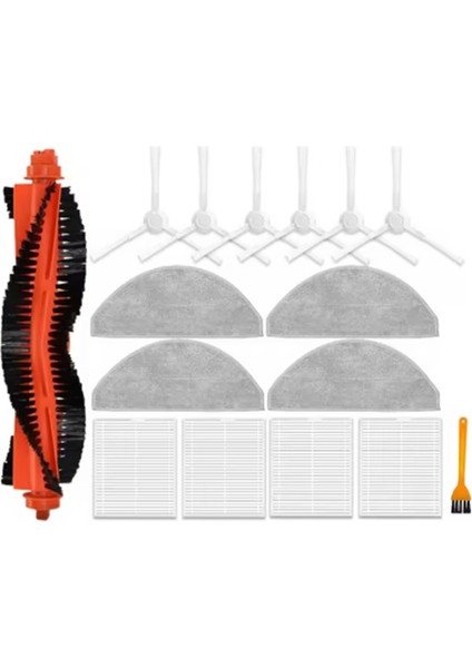 Xiaomi S20 / D106 Süpürme Robotu Aksesuarları Temizleyici Parçaları Yedek Ana Yan Fırça Paspas Filtre Seti Için 16 Adet (Yurt Dışından) modelleri