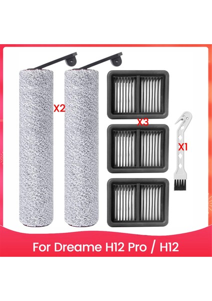 Dreame H12 Pro / H12 Dual Kablosuz Islak ve Kuru Elektrikli Süpürge Silindir Fırçaları Hepa Filtreleri Yedek Parçaları (Yurt Dışından)