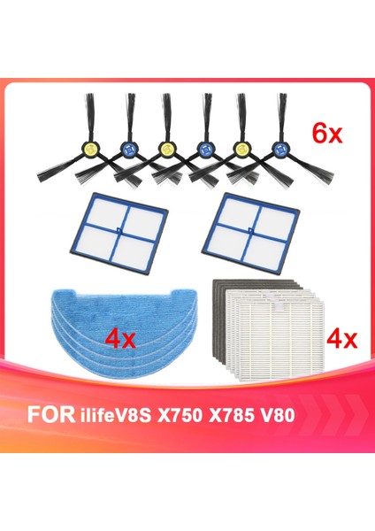 ILIFEV8S X750 X785 V80 Filtre Yan Fırça Filtre Bezi (Yurt Dışından)