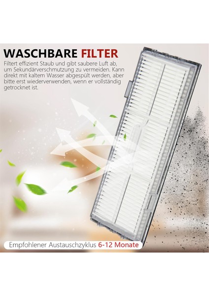 Roborock S8 / S8+ / S8 Plus / S8 Pro Ultra Robot Süpürge Aksesuarları Ana Yan Fırça Hepa Filtre Paspas Bezi (Yurt Dışından) indirimleri