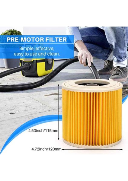 Karcher Wd Wd2 Wd3 Wd1 Mv3 Mv2 Elektrikli Süpürge Parçaları WD2250 WD3.200 WD3.300 Için 3 Adet Hepa Filtre (Yurt Dışından) indirimleri