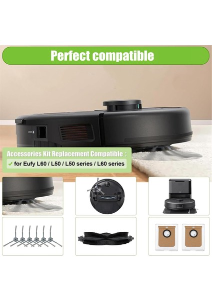 Eufy L60/ L60 Ses/ L50/ L50 Ses Robot Süpürge Ana Yan Fırça Hepa Filtre Paspas Bezi Toz Torbası Parçaları (Yurt Dışından) fiyatları