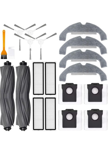 Dreame D10 Plus Gen 2/RLD32GD Robot Süpürge Ana Yan Fırçalar Hepa Filtreler Paspas Bezi Toz Torbaları Aksesuarlar (Yurt Dışından)