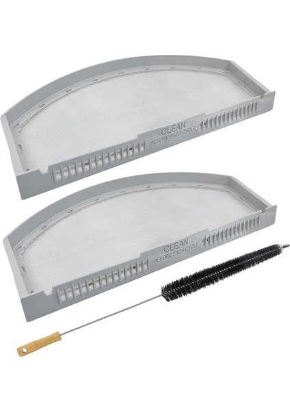 2 Paket WE03X23881 Paslanmaz Çelik Kurutma Makinesi Lint Filtresi Ge/hotpoint GTD42EASJ2WW Kurutma Makinesi Lint Filtre Tuzağı Için Yedek (Yurt Dışından)