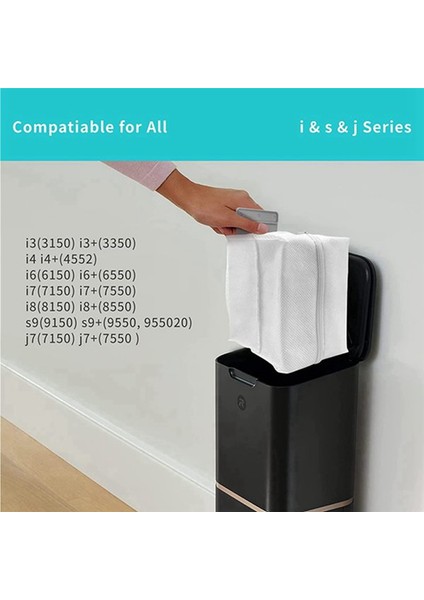 Irobot Roomba I & S & J Serisi Için 4 Adet Tekrar Kullanılabilir Vakum Torbası, Vakum Yedek Torbaları (Yurt Dışından) modelleri