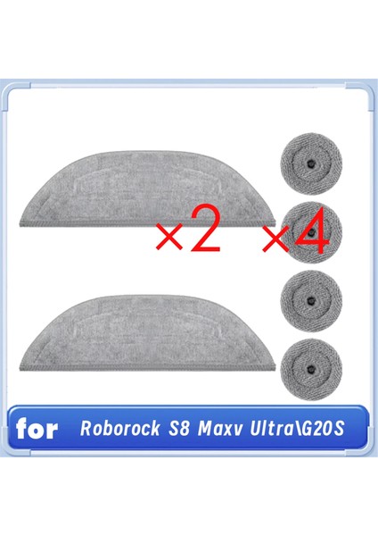 Roborock S8 Maxv Ultra/ G20S Robot Süpürge Için Mop Pedleri Yedekleri Çift Sonik Titreşim Modülleri Kenar Mop Pedleri (Yurt Dışından)