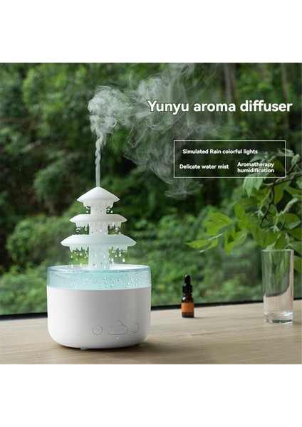 Cloud Rain Hava Nemlendirici Esansiyel Yağ Aromaterapi Difüzörü Sessiz Sis Hava Nemlendirici 7 Renkli Işık Ab Fişi A (Yurt Dışından) indirimleri