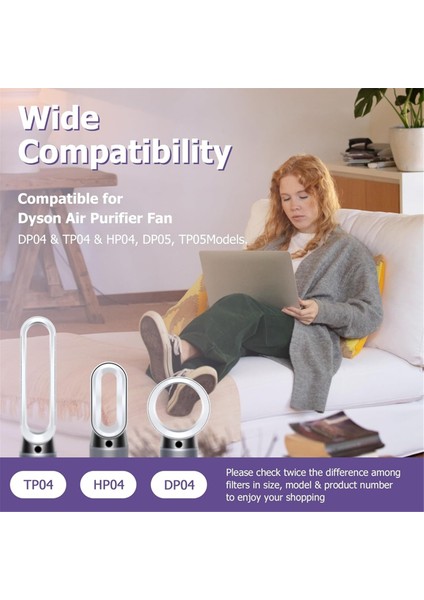Dyson DP04 HP05 TP05 HP04 TP04 Hava Temizleyici H13 True Hepa Filtre Yüksek Verimli Aktif Karbon Filtre (Yurt Dışından) fırsatları