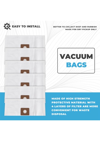 Shop-Vac 9066800 2-2,5 Galon Tip B ve QAM70 Vakum Için 12 Paket Vakum Torbası, Premium Tek Kullanımlık Filtre Kağıdı Torbaları (Yurt Dışından) fırsatları