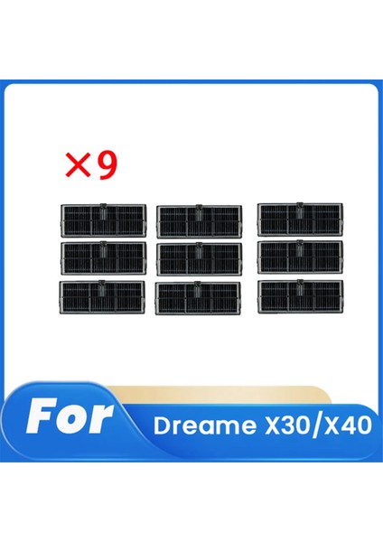 Dreame X30/X40 Süpürme Robotu Aksesuarları Için 9 Adet Temizleyici Filtre Temizleyici Parçaları Değişimi (Yurt Dışından)