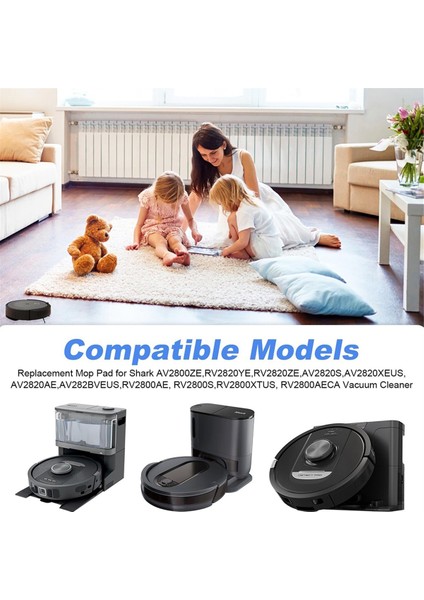 Shark AV2800ZE,RV2820YE,RV2820ZE Elektrikli Süpürge Yedek Aksesuarları Için Mikrofiber Pedler Yedek Paspas Pedi (Yurt Dışından) modelleri