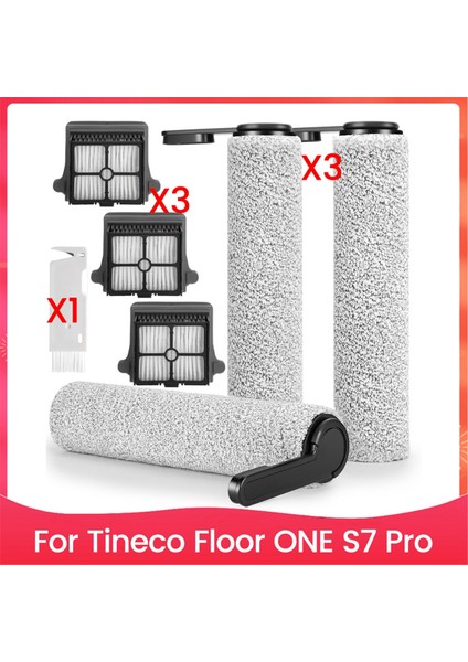 Tineco Floor One S7 Pro Kablosuz Elektrikli Süpürge Için Silindir Fırça Yedeği Fırça Silindirleri ve Hepa Filtreleri Aksesuarları (Yurt Dışından)