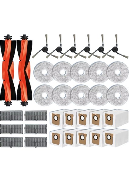 Xiaomi Mijia Omni M40 D110CN Yedek Parçaları Aksesuarları Ana Yan Fırça Hepa Filtre Paspas Bezi Toz Torbası (Yurt Dışından)