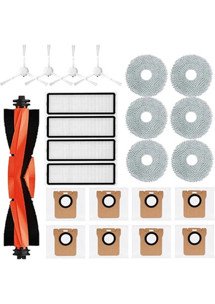 Xiaomi Robot Vacuum X20 + / X20 Plus Aksesuarları Parçalar Ana Yan Fırça Hepa Filtre Paspas Bezi Toz Torbası Değişimi (Yurt Dışından)