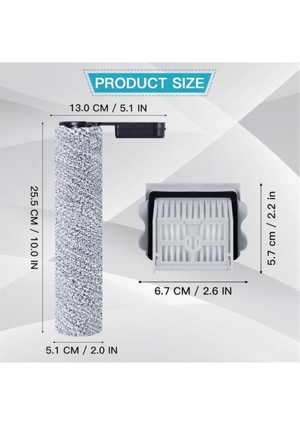 Roborock Flexi/flexi Pro Islak/kuru Elektrikli Süpürge Için Fırça Silindirli Hepa Filtreli Aksesuar Seti (Yurt Dışından) fiyatları