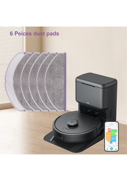 Eufy L60/L60 HYBRID/L60 SES/L50 Serisi Robot Süpürgeler Için Uyumlu Mikrofiber Pedler Yedek Paspas Pedi (Yurt Dışından)