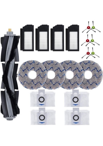 Ecovacs Deebot X1 Omni Turbo T10 T20 Omni T20/T20 MAX/T20 Prorobot Elektrikli Süpürge Ana Yan Fırça Filtresi Paspas Torbaları (Yurt Dışından)