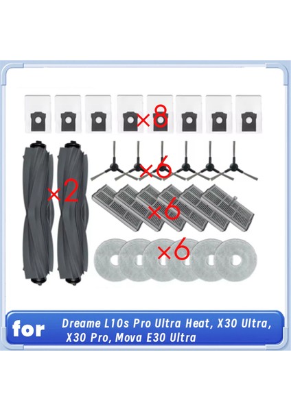 Dreame L10S Pro Ultra HEAT/X30 ULTRA/X30 Pro/mova E30 Ultra Robot Süpürge Süpürge Aksesuarları (Yurt Dışından)