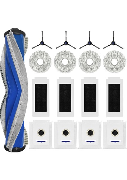Ecovacs Deebot T30 Omni, T30 Pro Max Için Yedek Aksesuar Seti - Fırçalar, Filtreler, Paspas Pedleri, Toz Torbaları Dahil (Yurt Dışından)