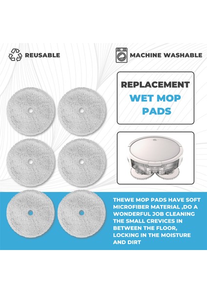 Bissell 3115 2859 Serisi Spinwave Islak ve Kuru Robot Süpürge Yeniden Kullanılabilir Ped 6'lı Paket Için Buharlı Paspas Pedleri Yedekleri (Yurt Dışından) fırsatları