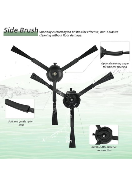 Roborock Q5 Pro/q5 Pro +Plus /q8 Max/q8 Max Plus Robot Süpürge, Ana Fırça, Paspas Bezi Için Aksesuar Seti Yedek Parçaları (Yurt Dışından) indirimleri