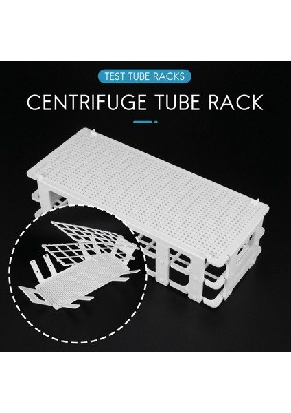 Paket Plastik Test Tüpü Rafı, 21 Delikli Laboratuvar Test Tüpü Rafı Tutucu 30MM Test Tüpleri Için, Beyaz, Çıkarılabilir (21 Delik) (Yurt Dışından)