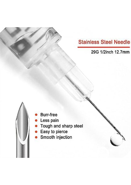 Tek Kullanımlık Steril Şırınga 1cc 30GA 1/2 Inç Iğne, Bireysel Paket (100 Adet) (Yurt Dışından) fırsatları