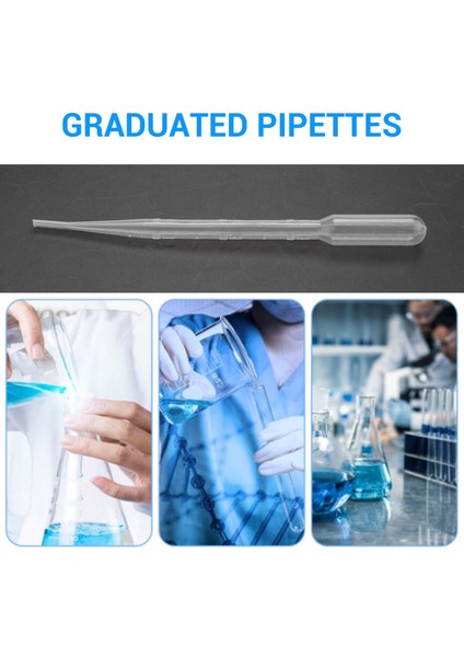 100 Adet Dereceli Pipetler Damlalıklı Polietilen (3ml) (Yurt Dışından) modelleri